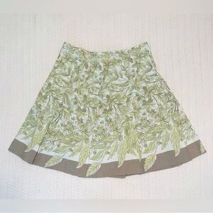 LOFT Ann Taylor Loft Linen Blend Beautiful Floral Skirt